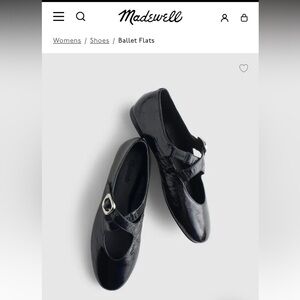 Madewell The Remy Crisscross Mary Jane Flat Black 5.5